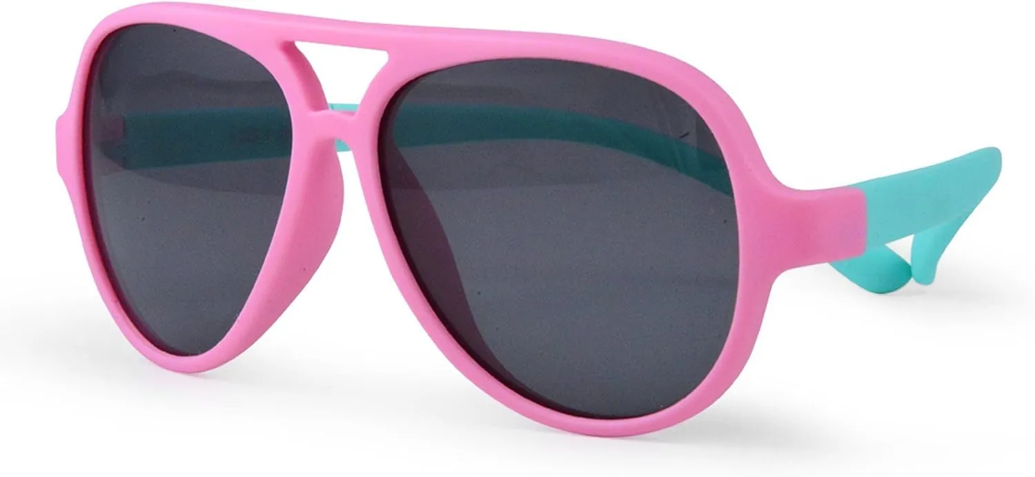 Silicone Polarized Sunglasses for Kids Aviators Boys Girls Children Age 3-8