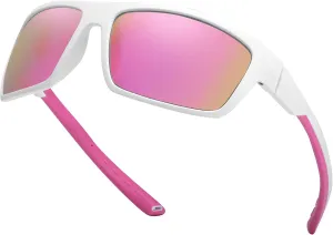 SIPHEW Womens Sports Sunglasses for Running Cycling, Polarized Wrap Around Lightweight Sun Glasses with UV400 Protection