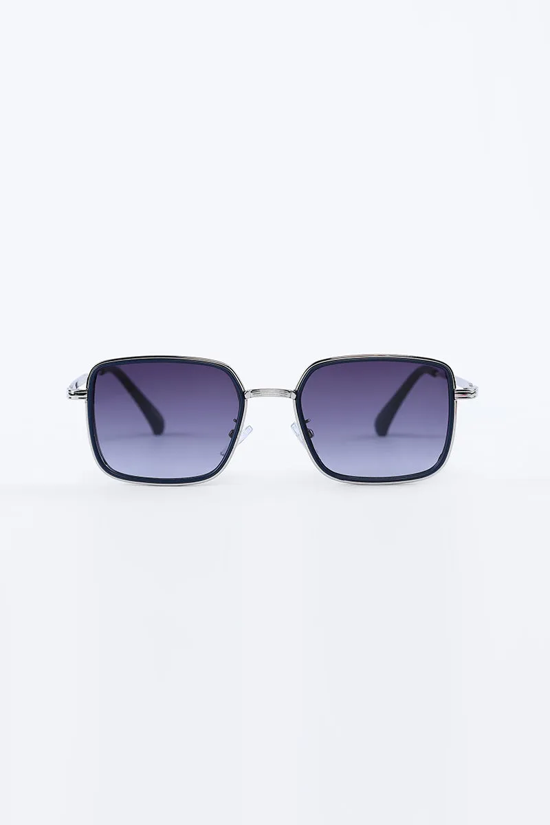 Sleek Square Blue Sunglasses