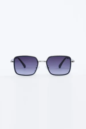 Sleek Square Blue Sunglasses