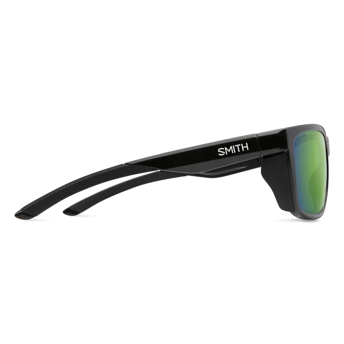 Smith Longfin Black Frame - ChromaPop Polarized Green Mirror Lens - Polarized Sunglasses
