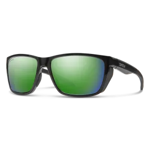 Smith Longfin Black Frame - ChromaPop Polarized Green Mirror Lens - Polarized Sunglasses