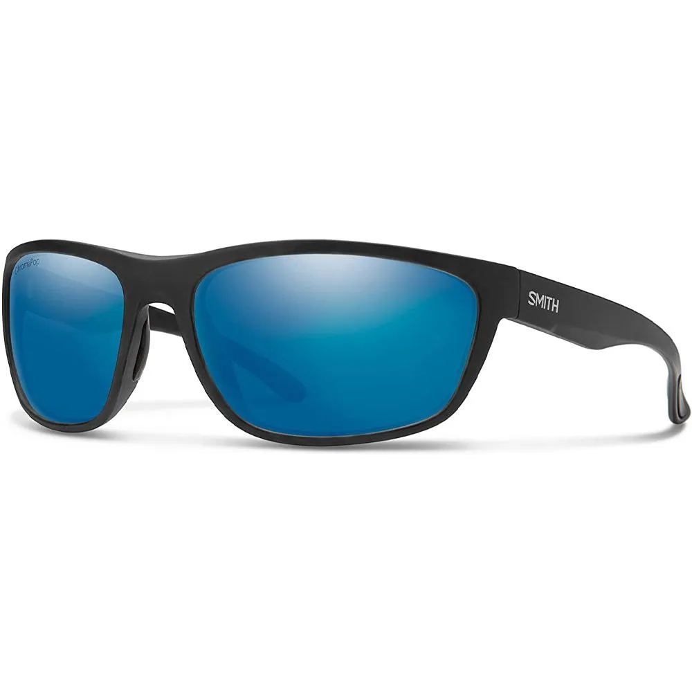 Smith Mens Redding Matte Black Frame Blue Mirror Polarized Lens Sunglasses - 20234300362QG