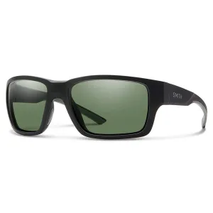 Smith Outback Men's Matte Black Frame Polarized Gray Green Lens Wrap Sunglasses - 20126200359L7