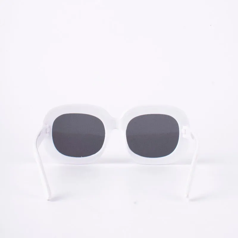 Smoky White Giggle Oversized Goggles For Kids