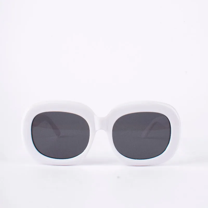 Smoky White Giggle Oversized Goggles For Kids
