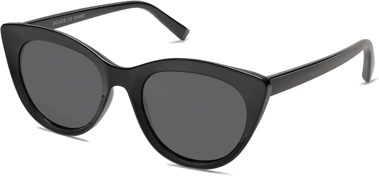 SOJOS Trendy Polarized Sunglasses for Women,Retro Cat Eye Womens Sun Glasses SJ2221