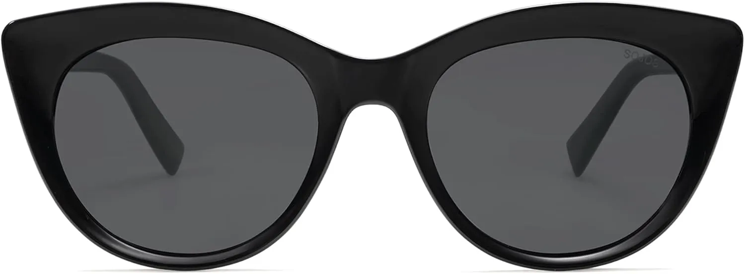 SOJOS Trendy Polarized Sunglasses for Women,Retro Cat Eye Womens Sun Glasses SJ2221