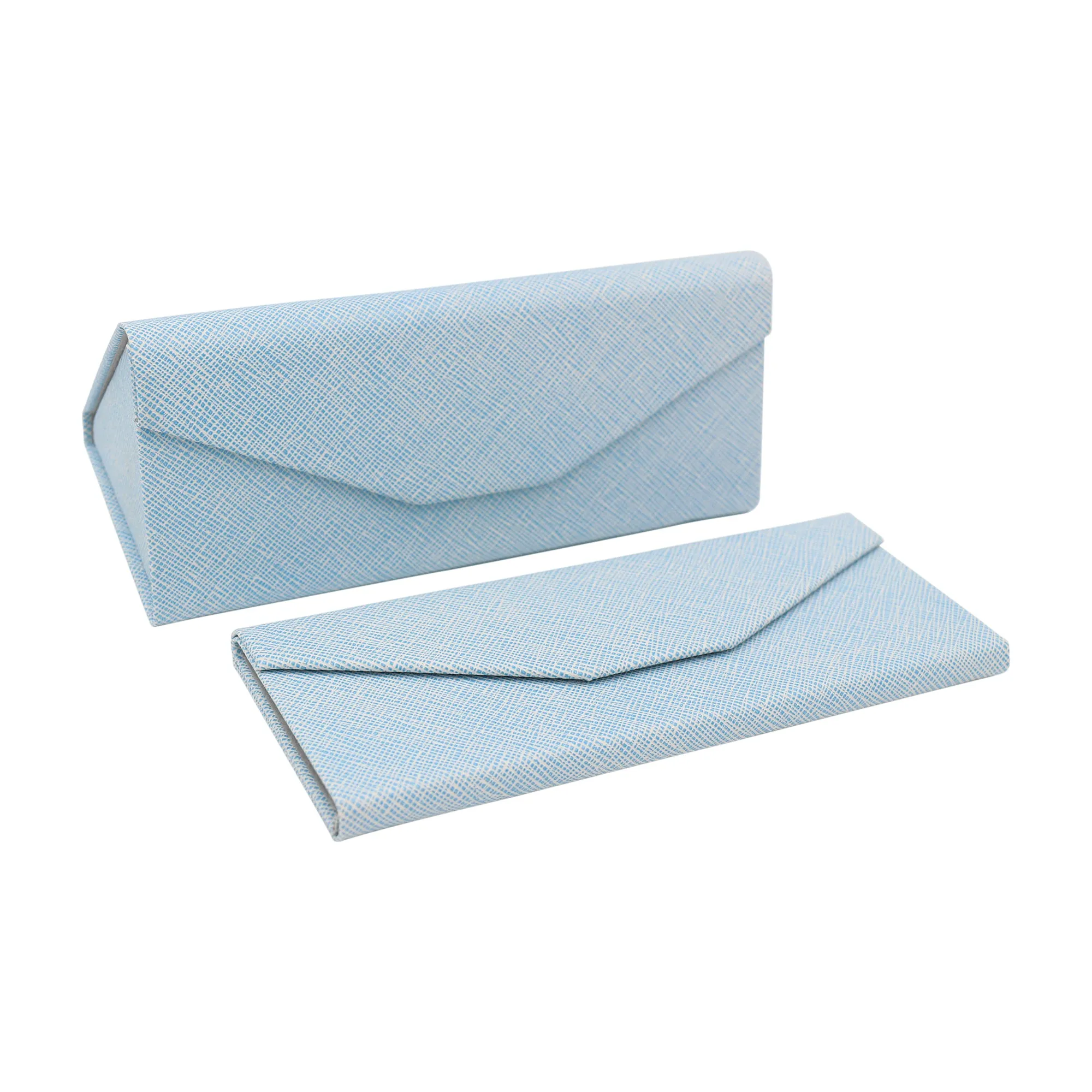 Solid Color Glasses Case - Vegan Leather Magic Folding Hard Shell Case