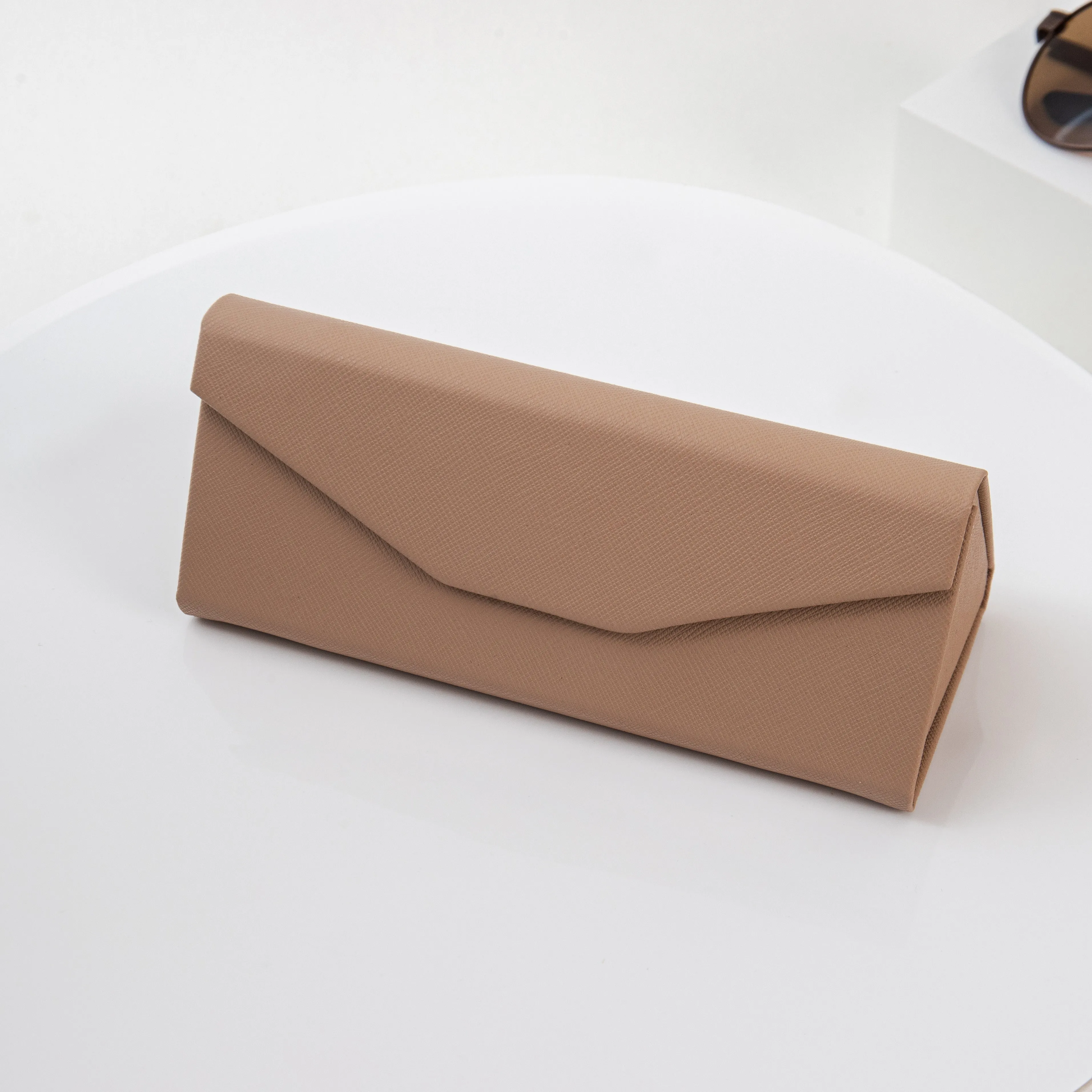 Solid Color Glasses Case - Vegan Leather Magic Folding Hard Shell Case