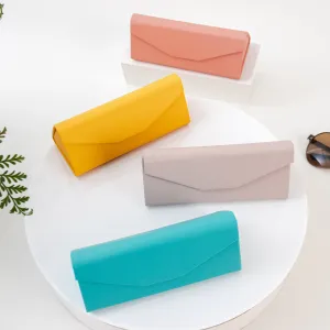Solid Color Glasses Case - Vegan Leather Magic Folding Hard Shell Case