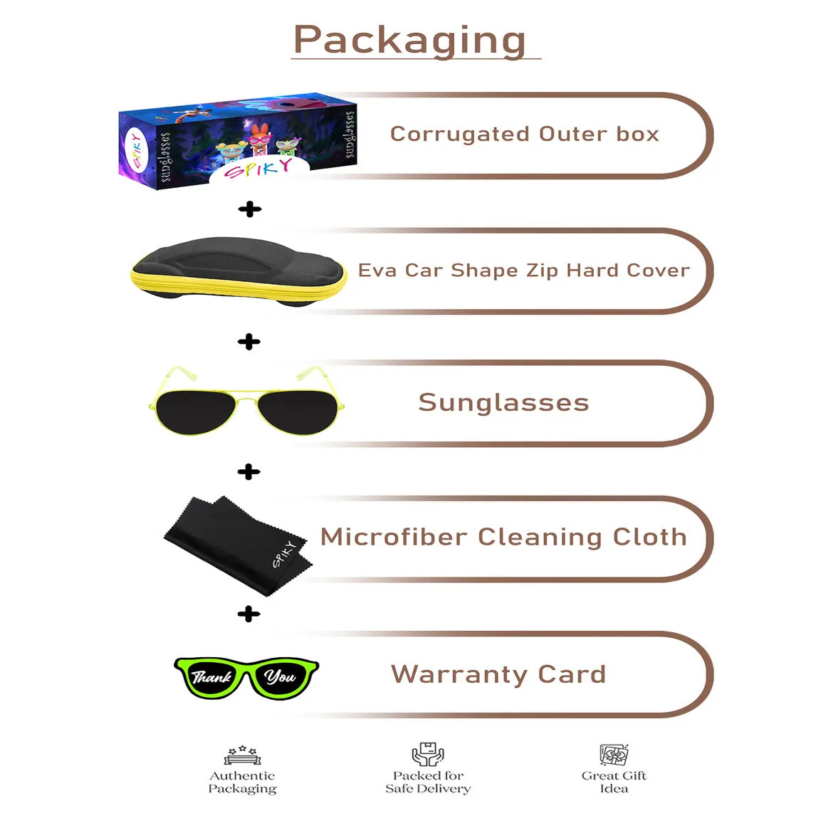 Spiky Aviator UV Protected Sunglass