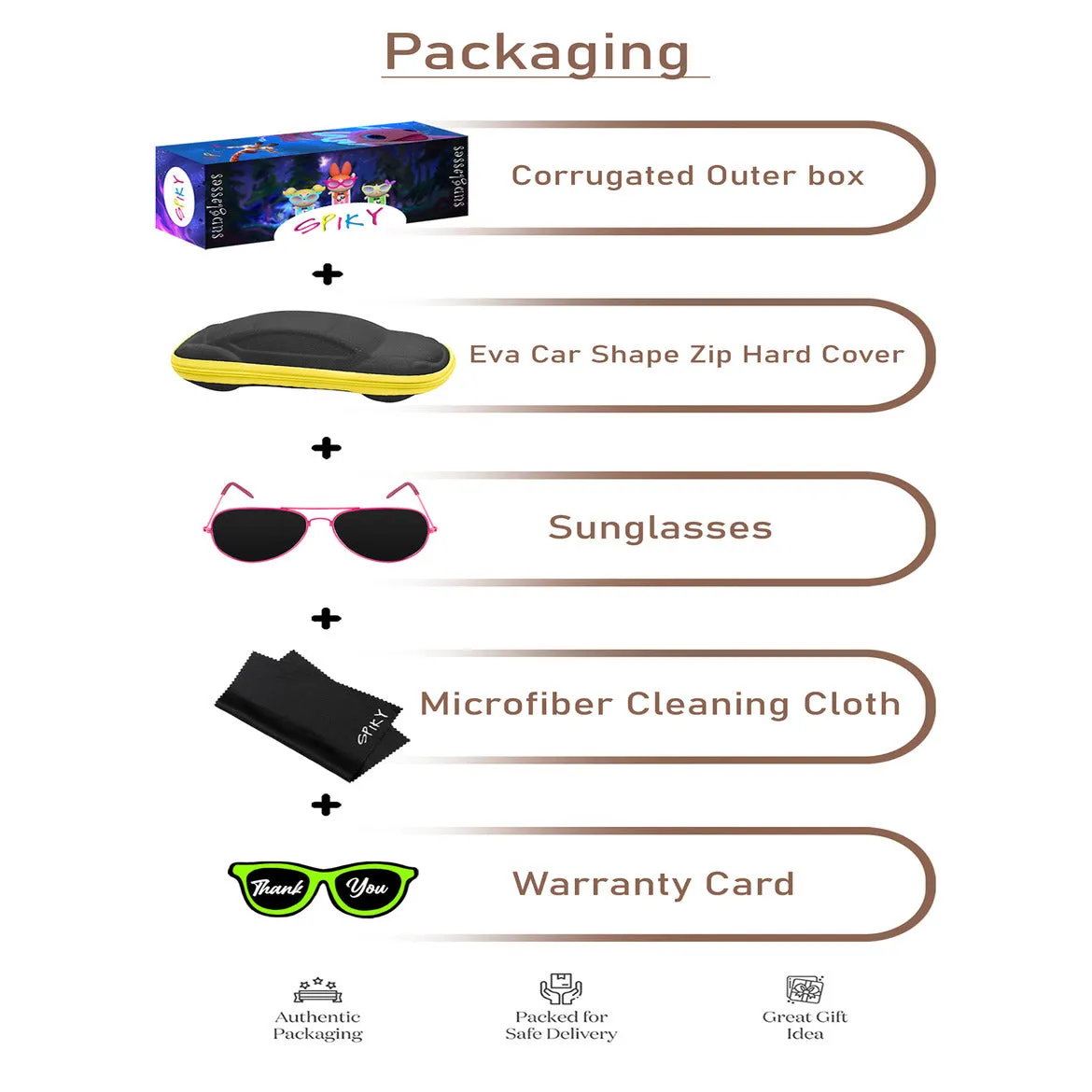 Spiky Aviator UV Protected Sunglass