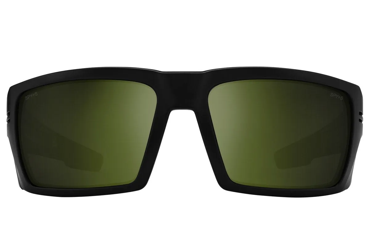 SPY Rebar ANSI Matte Black - Happy Bronze With Olive Spectra Mirror Polarized Sunglasses