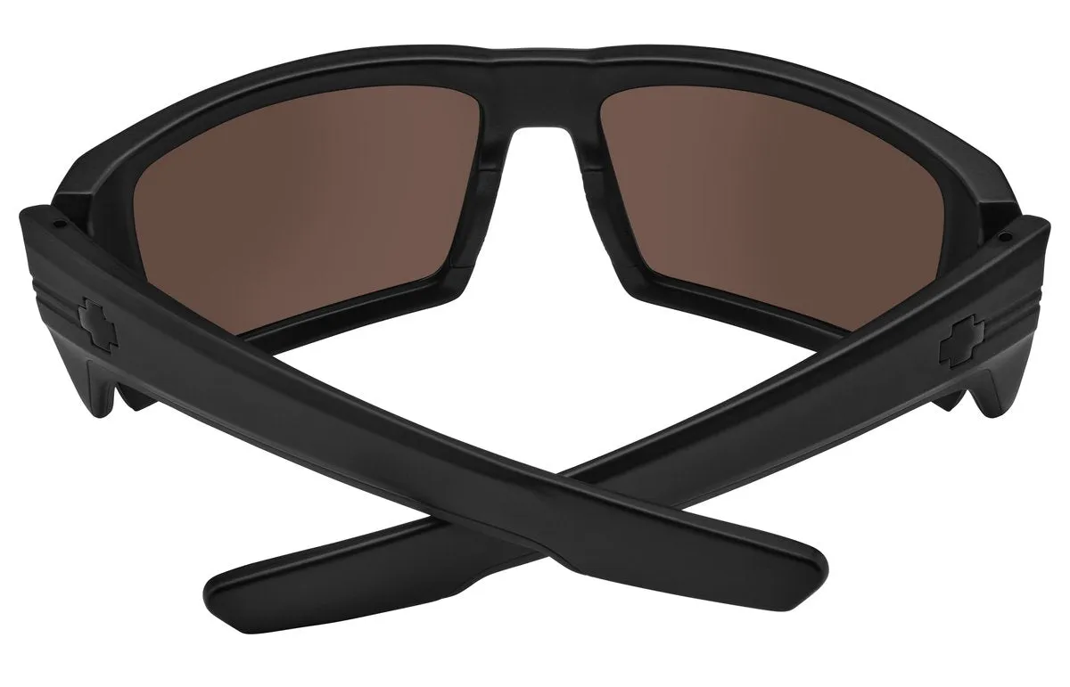 SPY Rebar ANSI Matte Black - Happy Bronze With Olive Spectra Mirror Polarized Sunglasses