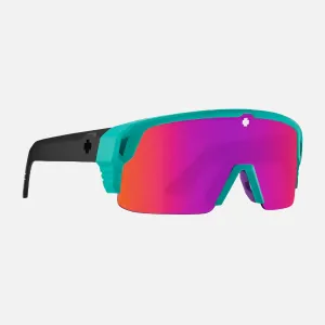 Spy Sunglasses Monolith  5050 - Matte Teal/Happy Grey Green W/ Pink Spectra Mirror