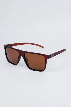 Square Oversized Sunglasses - Brown