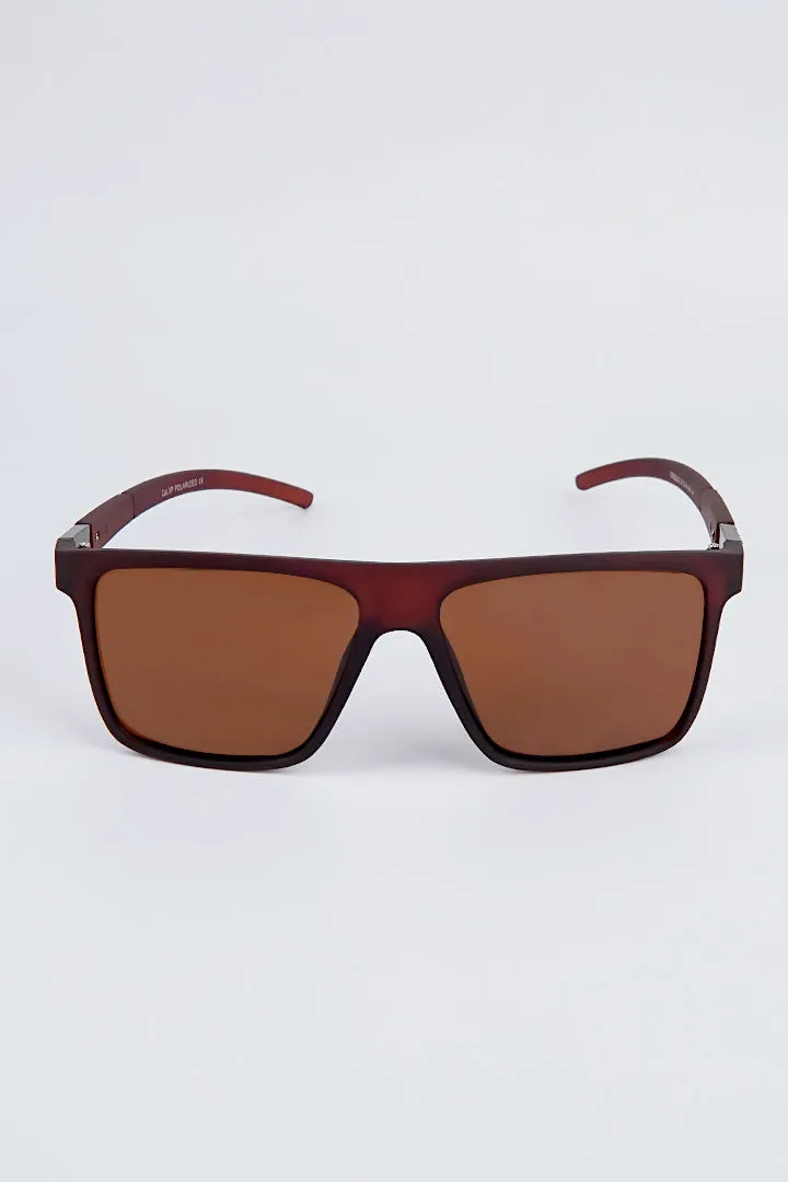 Square Oversized Sunglasses - Brown