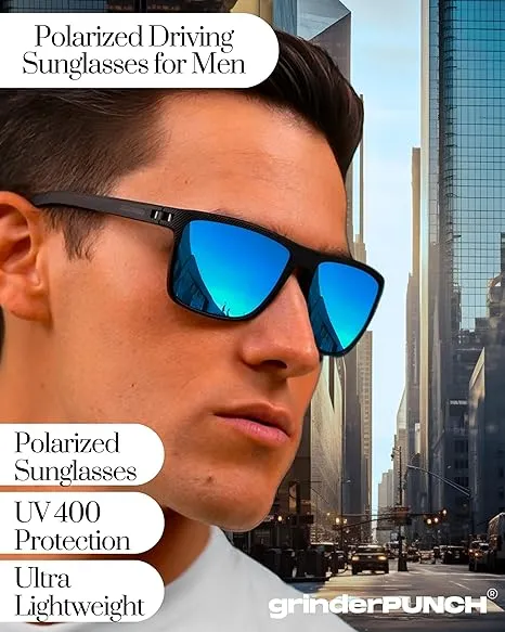 Square Polarized Sunglasses for Men and Women(Blue)