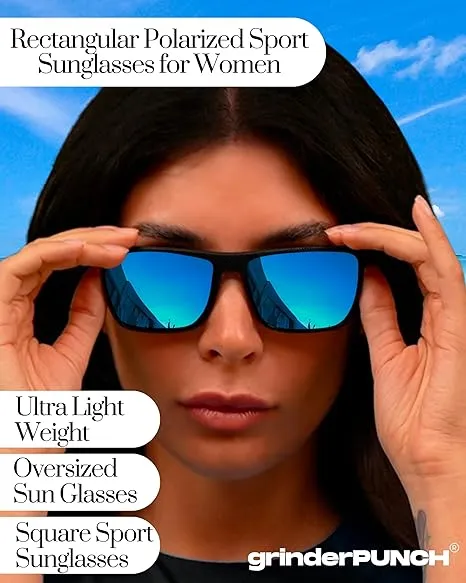 Square Polarized Sunglasses for Men and Women(Blue)