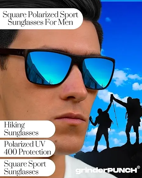 Square Polarized Sunglasses for Men and Women(Blue)