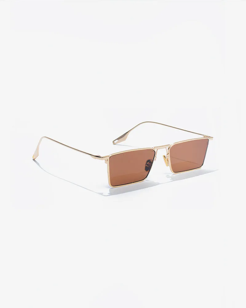SSS REALISM FLIGHT BROWN TINT GOLD SUNGLASSES