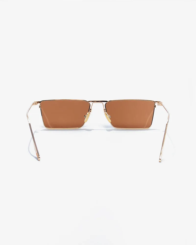 SSS REALISM FLIGHT BROWN TINT GOLD SUNGLASSES