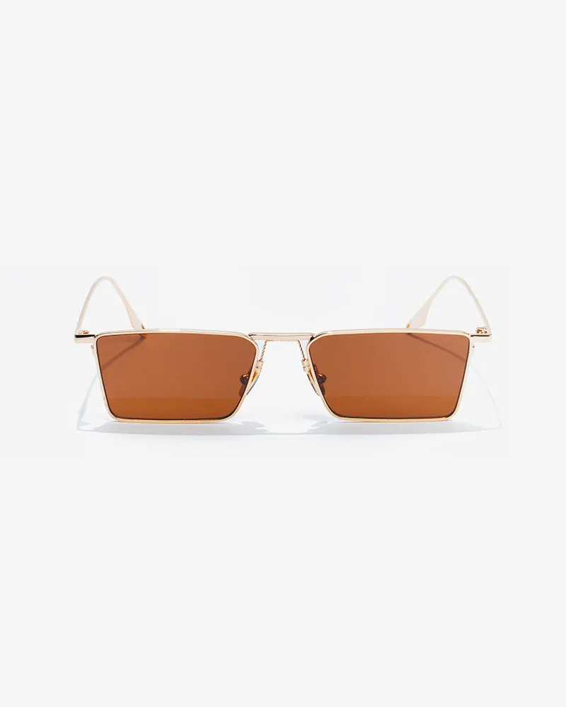 SSS REALISM FLIGHT BROWN TINT GOLD SUNGLASSES
