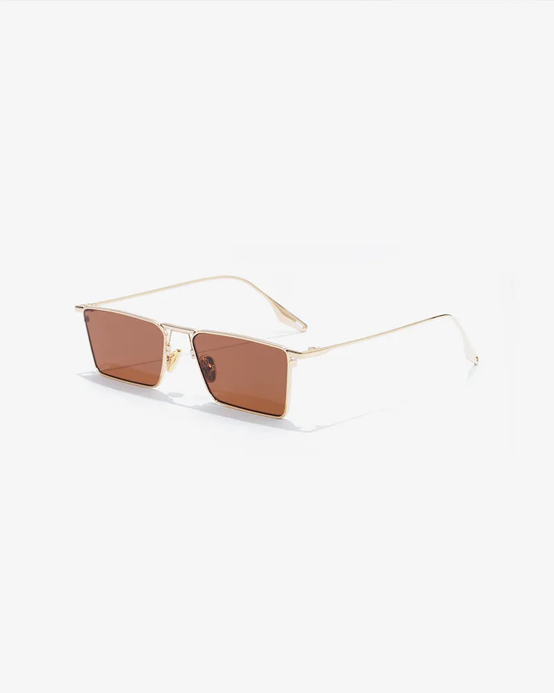 SSS REALISM FLIGHT BROWN TINT GOLD SUNGLASSES