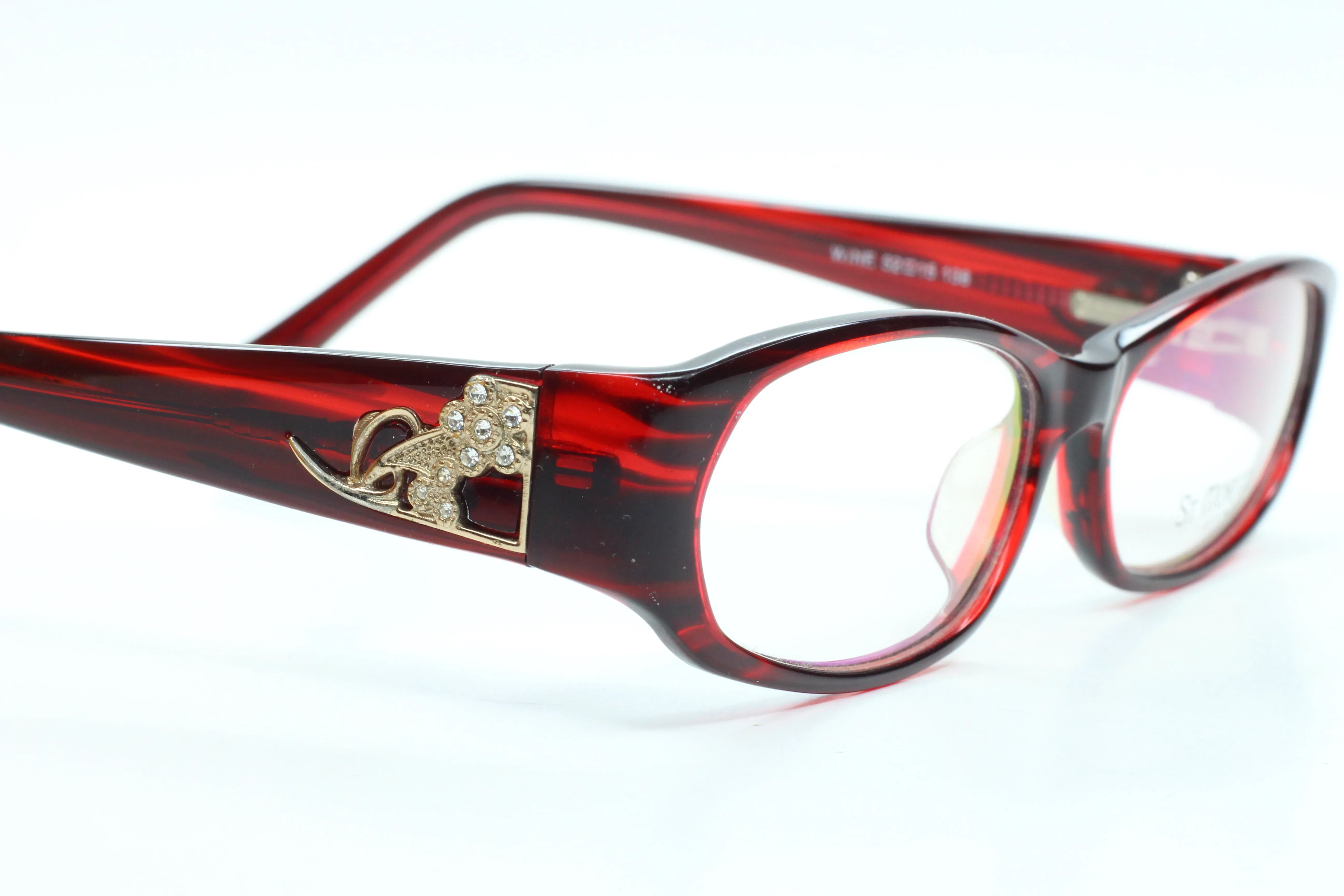 St. Moritz ICE Mod.128 Wine Red Marble SJ70 Women's Eyeglasses
