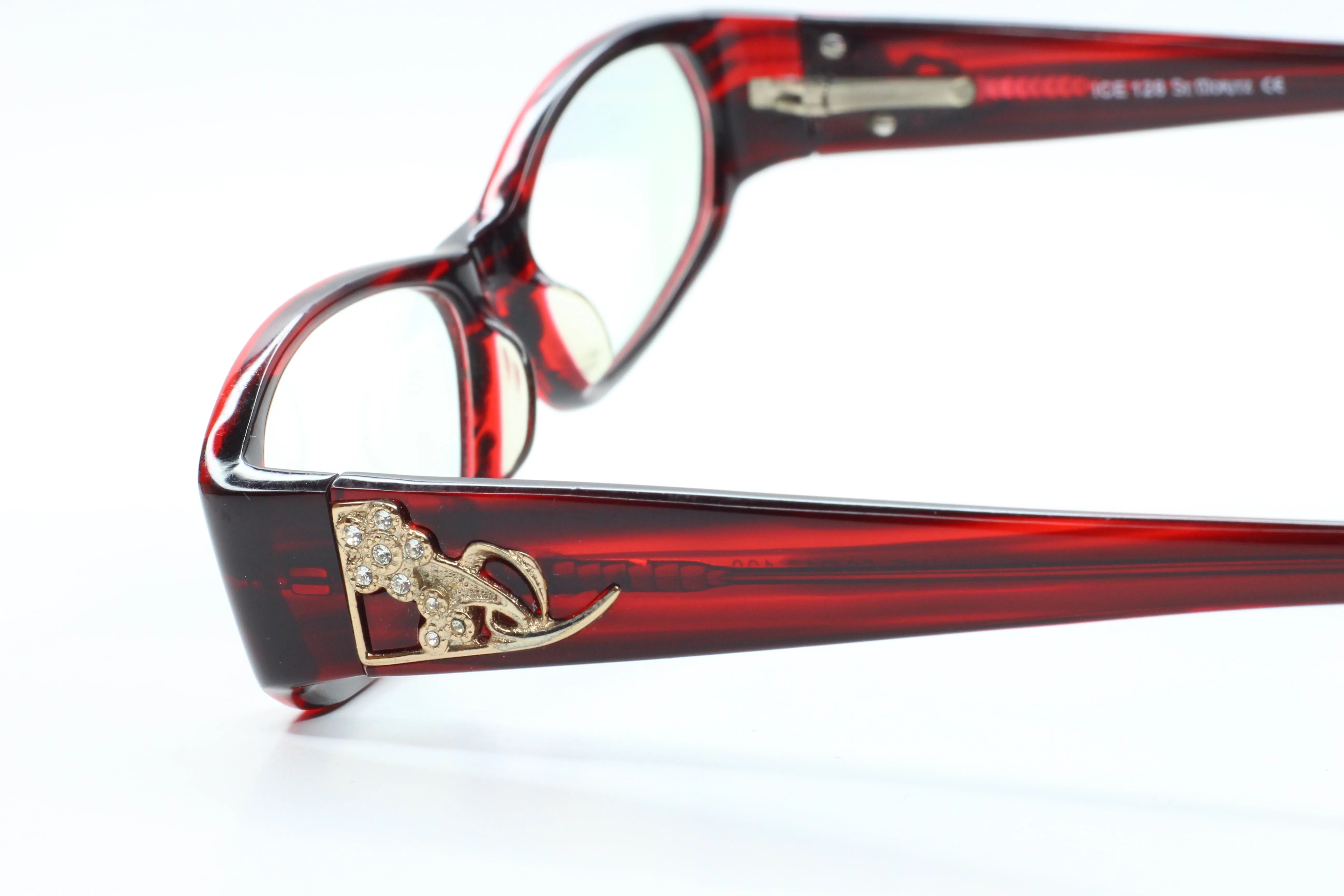 St. Moritz ICE Mod.128 Wine Red Marble SJ70 Women's Eyeglasses
