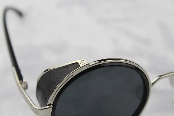 Steampunk Retro Coating mens vintage round Sunglasses Men women brand designer