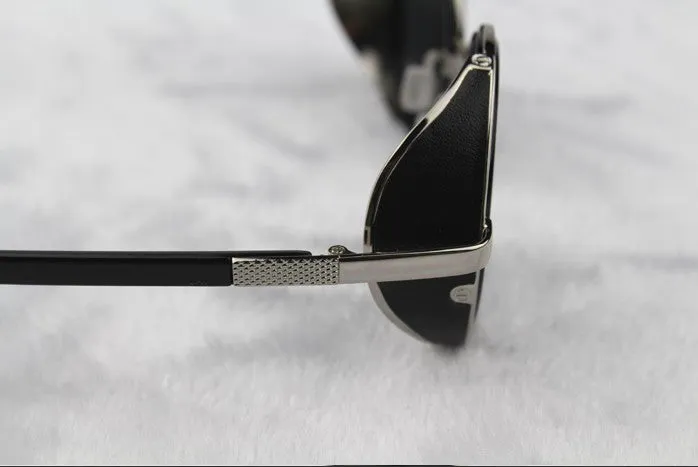 Steampunk Retro Coating mens vintage round Sunglasses Men women brand designer