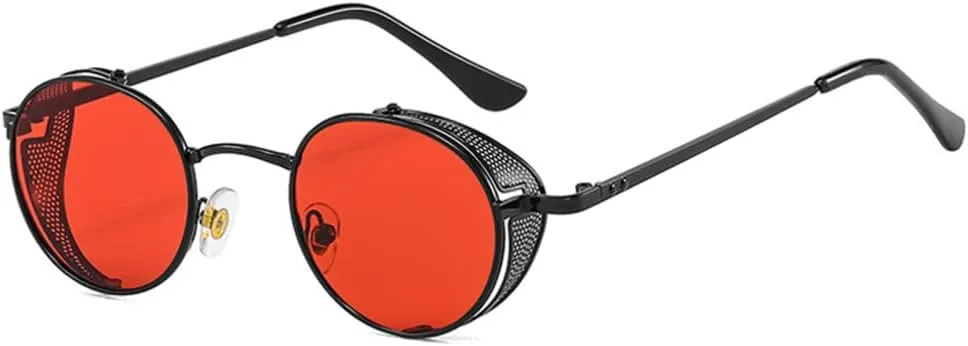 Steampunk Sunglasses Men Vintage Metal Round Sunglasses Women Small Shades UV400 Eyewear