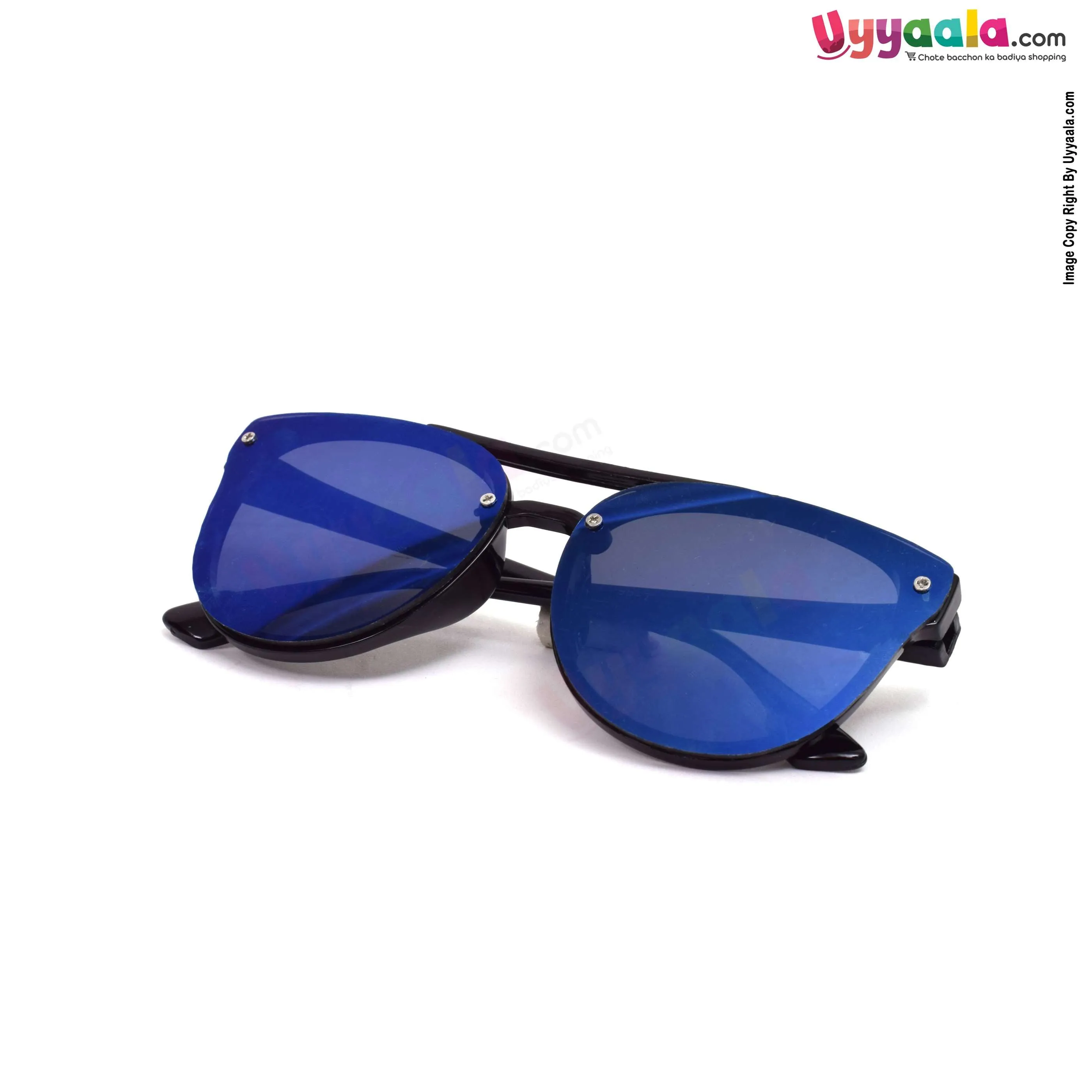 Stylish cat eye shaped tinted goggles for kids - black, 2 - 12 years