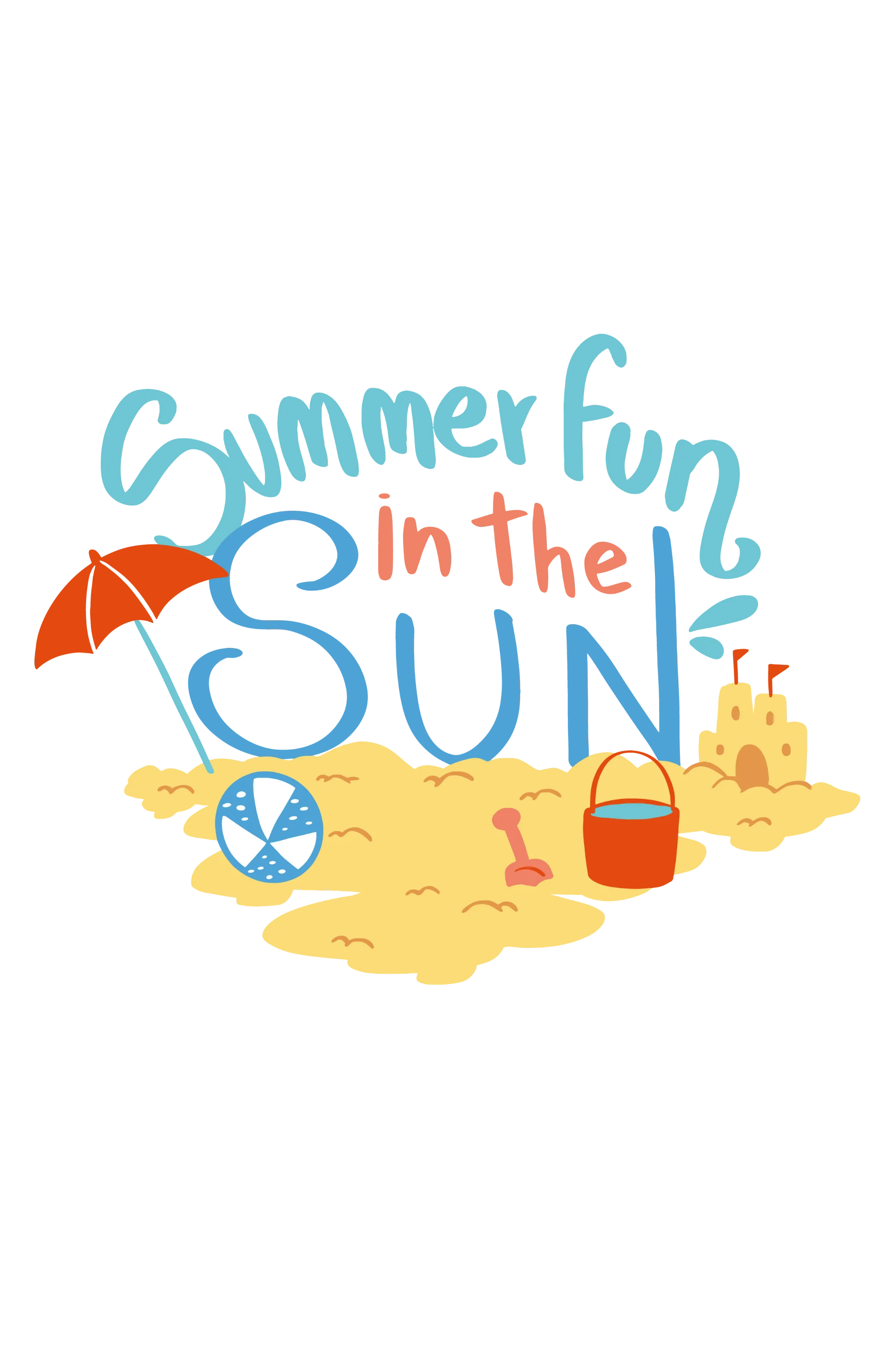 Summer Fun In The Sun White Printed T-shirt for women
