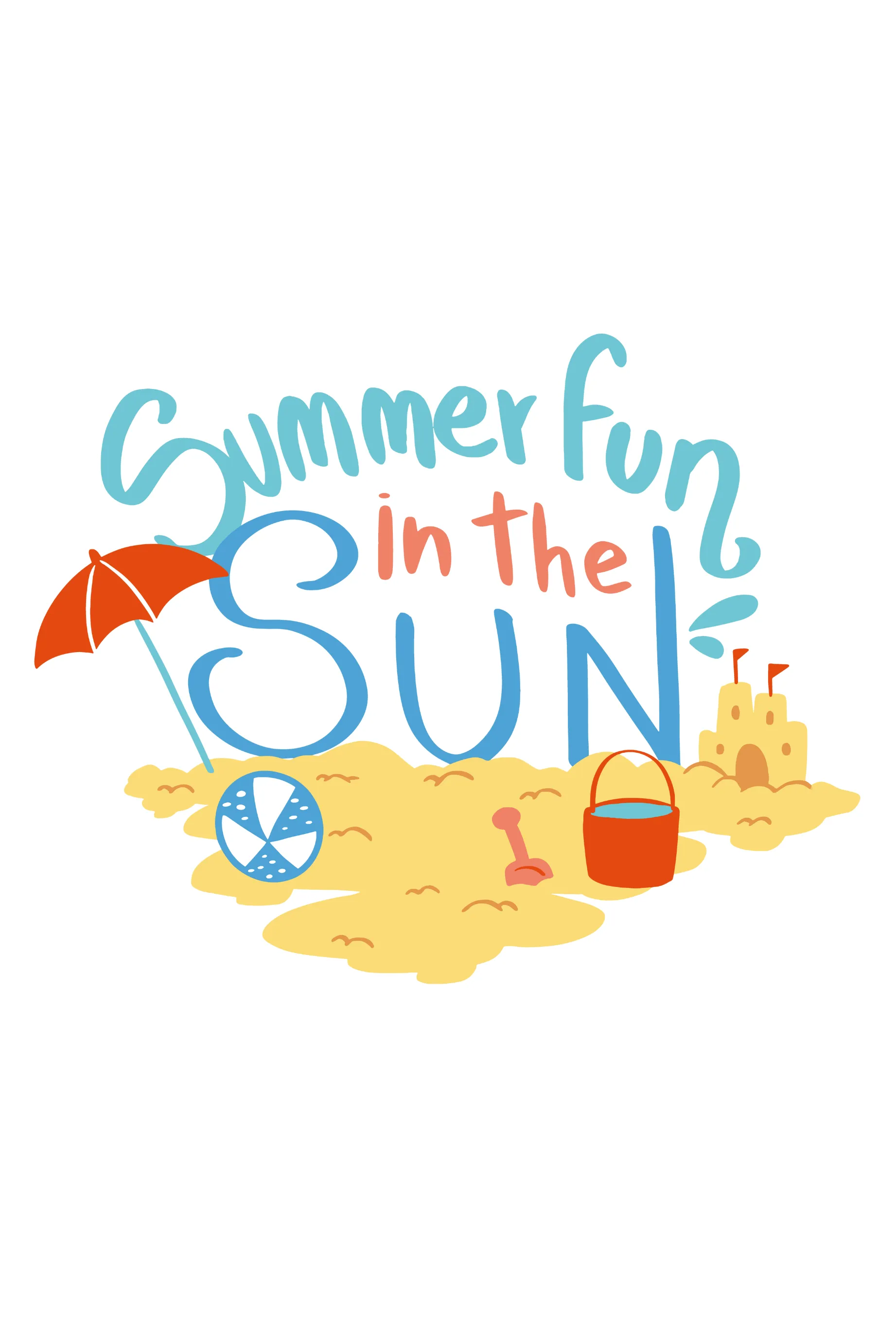 Summer Fun In The Sun White Printed T-shirt for women