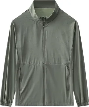 Summer UPF50  Anti-UV Men Skin Coat Breathable Quick Dry Light Thin Sunscreen Clothing Casual Jacket
