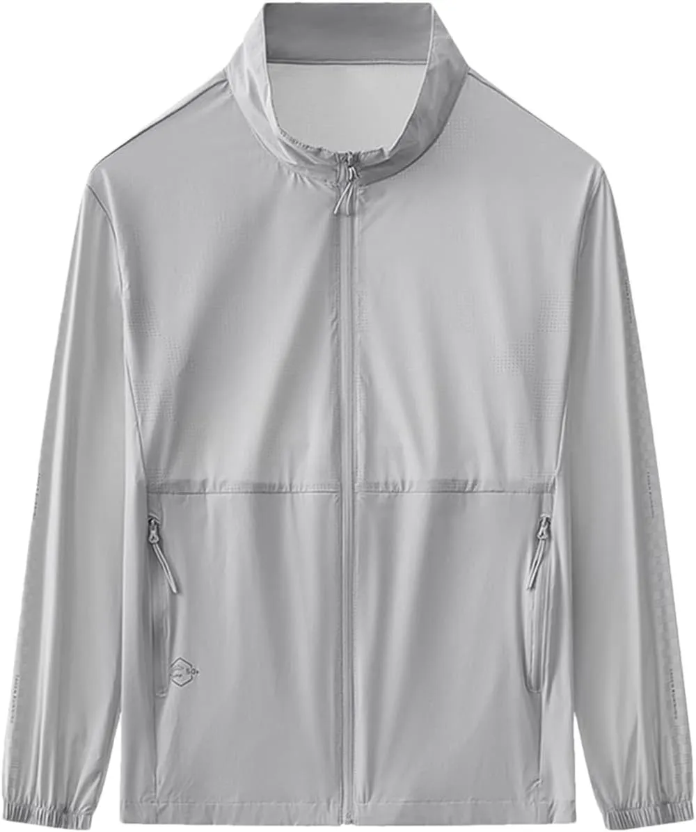 Summer UPF50  Anti-UV Men Skin Coat Breathable Quick Dry Light Thin Sunscreen Clothing Casual Jacket