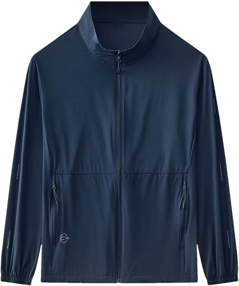 Summer UPF50  Anti-UV Men Skin Coat Breathable Quick Dry Light Thin Sunscreen Clothing Casual Jacket