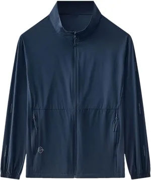 Summer UPF50  Anti-UV Men Skin Coat Breathable Quick Dry Light Thin Sunscreen Clothing Casual Jacket