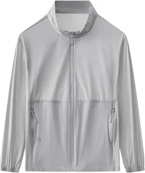 Summer UPF50  Anti-UV Men Skin Coat Breathable Quick Dry Light Thin Sunscreen Clothing Casual Jacket
