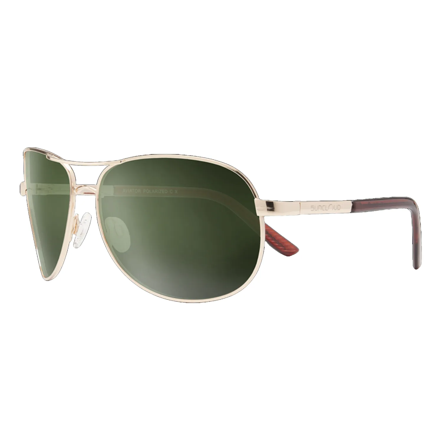 Suncloud Aviator Sunglasses Gold/Polar Gray Green