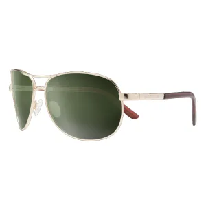 Suncloud Aviator Sunglasses Gold/Polar Gray Green