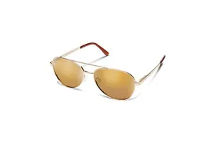 Suncloud Callsign Polarized Sunglasses, Gold / Polarized Sienna Mirror, One Size