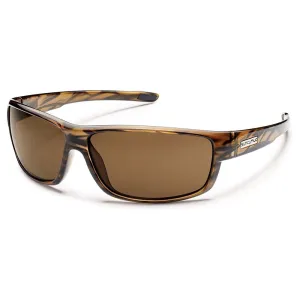 Suncloud Men's Brown Stripe Frame Brown Lens Voucher Polarized Sunglasses - S-VCPPBRBS