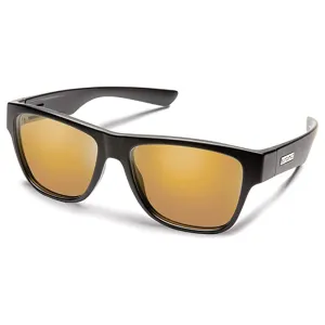 Suncloud Men's Metallic Black Frame Sienna Mirror Lens Polarized Redondo Sunglasses - 203230PPR56DE