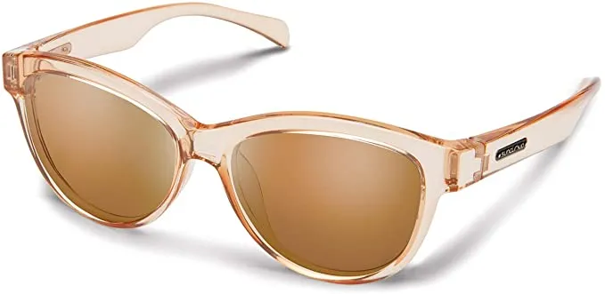 Suncloud Unisex Crystal Peach Frame Brown Lens Bayshore Polarized Sunglasses - 203227E1Q52HB