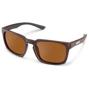 Suncloud Women's Burnished Brown Frame Brown Lens Polarized Hundo Sunglasses - 20233409Q56HB