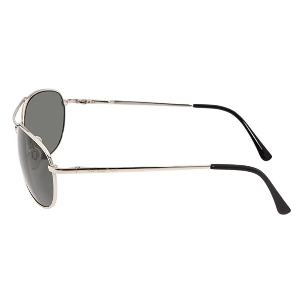 Suncloud Womens Silver Frame Grey Lens Polarized Patrol Contemporary Sunglasses - S-PTPPGYSV